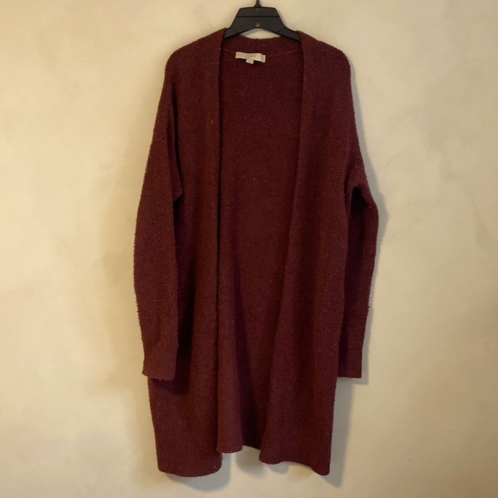 Coatigan cardigan duster with pockets thick knit
